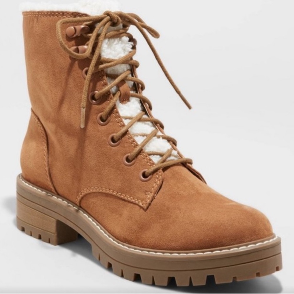 Target Tan Lace Up Boots